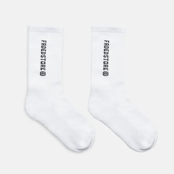 3 Pack Faded Store Socks White