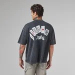 Cards T-Shirt Washed Vintage Black