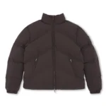 Chevron Puffer Jacket Chocolate