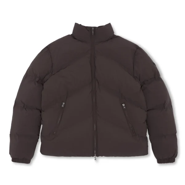 Chevron Puffer Jacket Chocolate