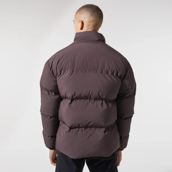 Chevron Puffer Jacket Chocolate