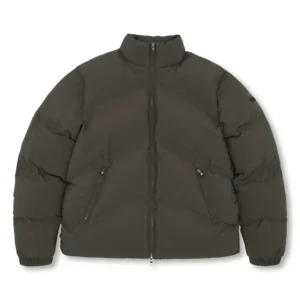 Chevron Puffer Jacket Dark Olive