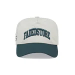 Contrast Cap Off White Forest Green