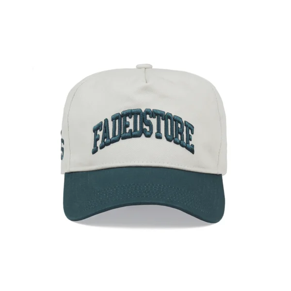 Contrast Cap Off White Forest Green