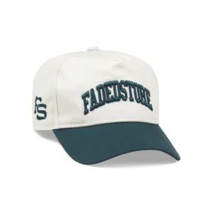 Contrast Cap Off White Forest Green