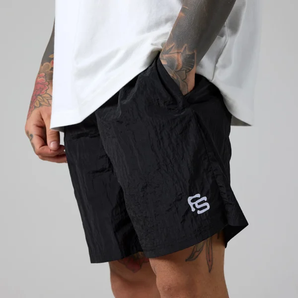 Crinkle Swim Short Black