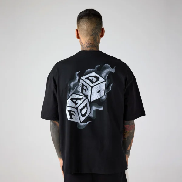 Flamin' Dice T-Shirt Black