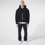 Full Zip Borg Jacket Black