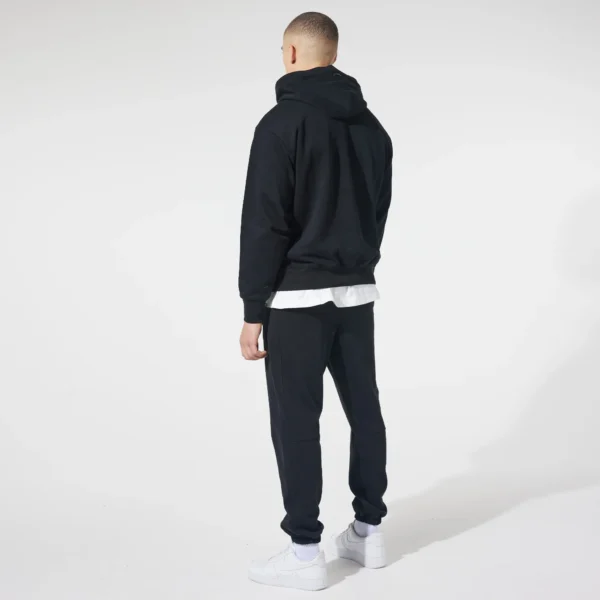 Heavyweight 1by2 Zip Hoodie Black