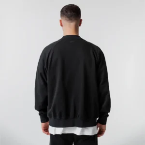 Heavyweight Fleece Bomber Black