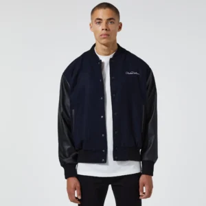 Signature Varsity Jacket Navy